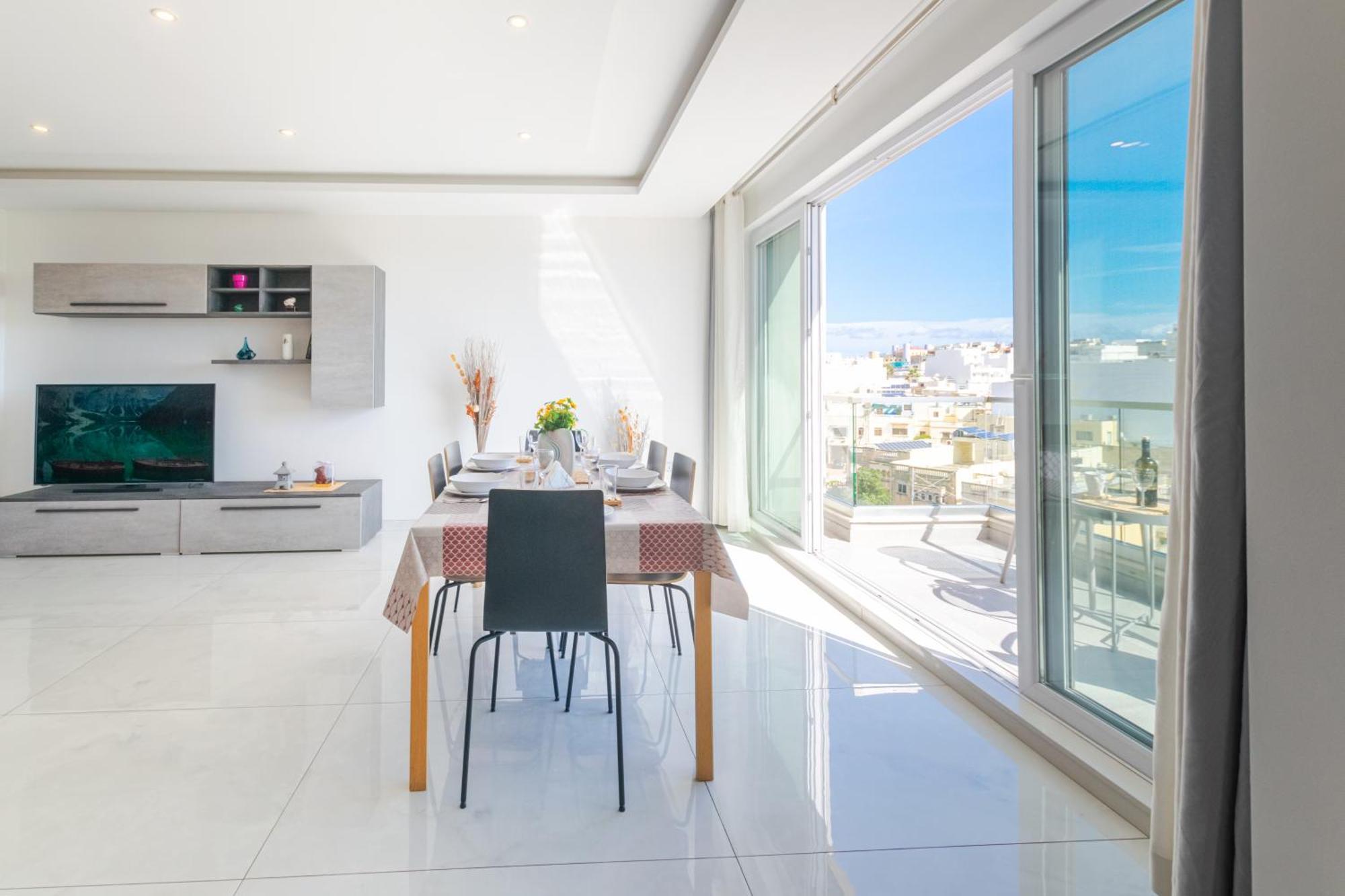 New Spacious Apartment With Amazing View Bugibba خليج سانت بول المظهر الخارجي الصورة